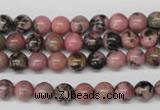 CRO51 15.5 inches 6mm round rhodonite gemstone beads wholesale