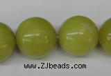 CRO539 15.5 inches 20mm round lemon jade beads wholesale