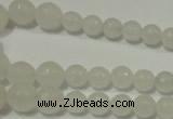 CRO712 15.5 inches 6mm – 14mm faceted round candy jade beads