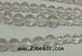 CRO741 15.5 inches 6mm – 14mm faceted round white crystal beads