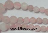 CRO742 15.5 inches 6mm – 14mm faceted round rose quartz beads