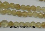 CRO747 15.5 inches 6mm – 14mm faceted round watermelon yellow beads