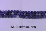 CRO800 15.5 inches 4mm round matte sodalite gemstone beads