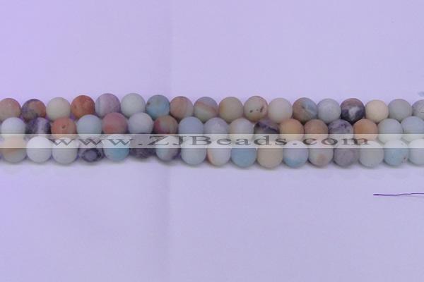 CRO810 15.5 inches 4mm round matte amazonite beads