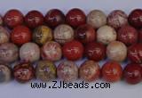 CRO870 15.5 inches 4mm round red porcelain beads wholesale