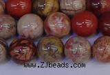 CRO874 15.5 inches 12mm round red porcelain beads wholesale