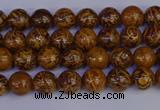 CRO880 15.5 inches 4mm round elephant blood stone beads