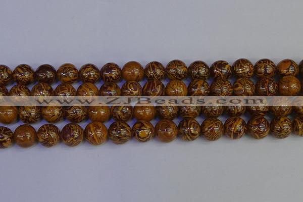 CRO885 15.5 inches 14mm round elephant blood stone beads