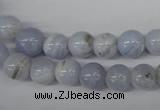 CRO89 15.5 inches 8mm round blue lace agate beads wholesale