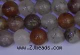 CRO892 15.5 inches 8mm round mixed lodalite quartz beads wholesale