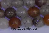 CRO894 15.5 inches 12mm round mixed lodalite quartz beads wholesale