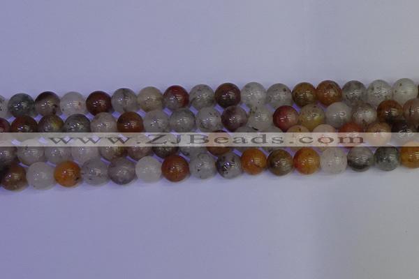 CRO894 15.5 inches 12mm round mixed lodalite quartz beads wholesale