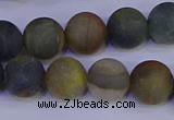 CRO913 15.5 inches 10mm round matte golden pietersite beads