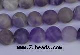 CRO922 15.5 inches 8mm round matte dogtooth amethyst beads