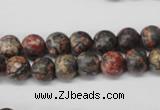 CRO94 15.5 inches 8mm round red leopard skin jasper beads wholesale