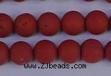 CRO943 15.5 inches 10mm round matte red jasper beads wholesale