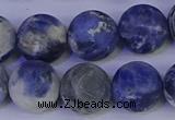 CRO955 15.5 inches 14mm round matte sodalite beads wholesale