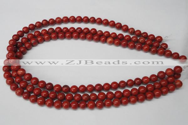 CRO96 15.5 inches 8mm round red jasper beads wholesale
