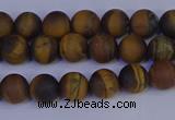 CRO961 15.5 inches 6mm round matte yellow tiger eye beads wholesale