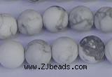 CRO984 15.5 inches 12mm round matte white howlite beads wholesale