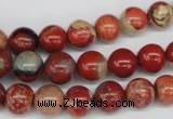 CRO99 15.5 inches 8mm round red jasper beads wholesale