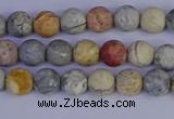 CRO991 15.5 inches 6mm round matte sky eye stone beads wholesale