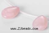 CRQ04 18*25mm flat teardrop A grade natural rose quartz beads