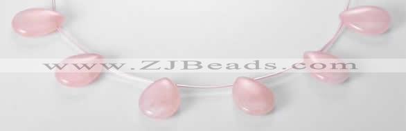 CRQ04 18*25mm flat teardrop A grade natural rose quartz beads