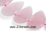 CRQ05 15 inch 20*30mm flat teardrop rose quartz beads Wholesale