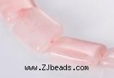 CRQ09 A grade 18*25mm rectangle natural rose quartz beads