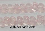 CRQ105 15.5 inches 7*11mm double heart natural rose quartz beads