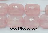 CRQ109 15.5 inches 20*20mm faceted square natural rose quartz beads