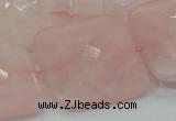 CRQ110 15.5 inches 30*30mm faceted square natural rose quartz beads