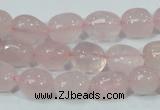 CRQ112 15.5 inches 10*13mm nugget natural rose quartz beads