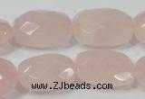 CRQ113 15.5 inches 18*25mm faceted freeform natural rose quartz beads