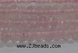 CRQ115 15.5 inches 4*6mm faceted rondelle rose quartz beads