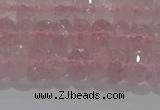 CRQ116 15.5 inches 5*8mm faceted rondelle rose quartz beads