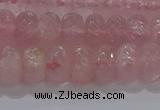 CRQ117 15.5 inches 6*10mm faceted rondelle rose quartz beads