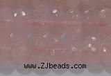 CRQ118 15.5 inches 7*12mm faceted rondelle rose quartz beads