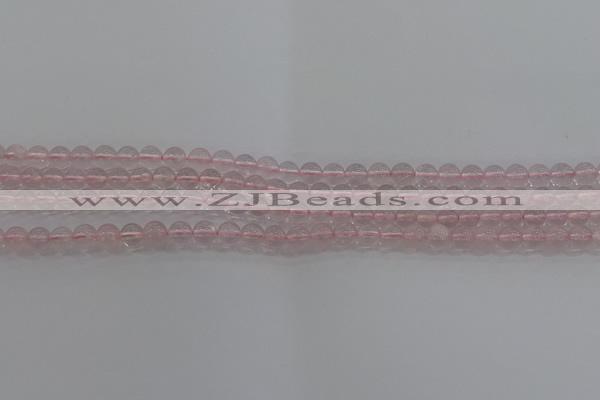 CRQ120 15.5 inches 4mm round natural rose quartz beads wholesale