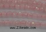 CRQ128 15.5 inches 4mm faceted round natural rose quartz beads