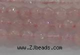 CRQ129 15.5 inches 6mm faceted round natural rose quartz beads