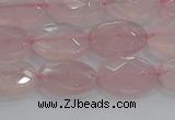 CRQ145 15.5 inches 8*10mm faceted oval natural rose quartz beads