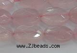 CRQ146 15.5 inches 10*14mm faceted oval natural rose quartz beads