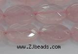 CRQ147 15.5 inches 12*16mm faceted oval natural rose quartz beads