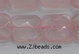 CRQ158 15.5 inches 20mm faceted square natural rose quartz beads