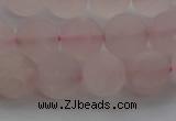 CRQ183 15.5 inches 10mm round matte rose quartz beads wholesale