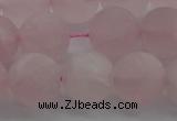 CRQ184 15.5 inches 12mm round matte rose quartz beads wholesale