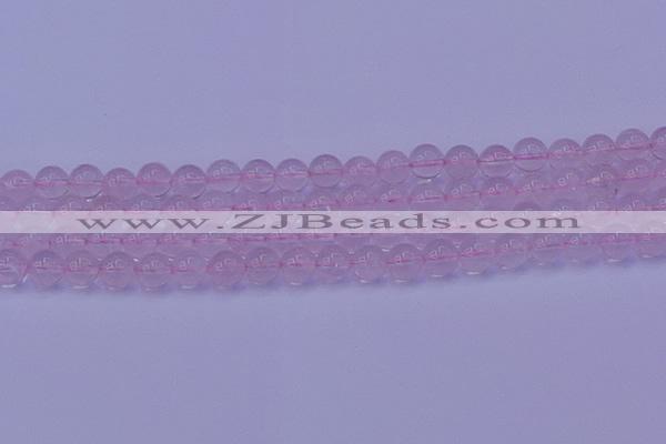 CRQ202 15.5 inches 8mm round Mozambique rose quartz beads