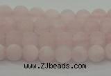 CRQ220 15.5 inches 4mm round matte rose quartz gemstone beads